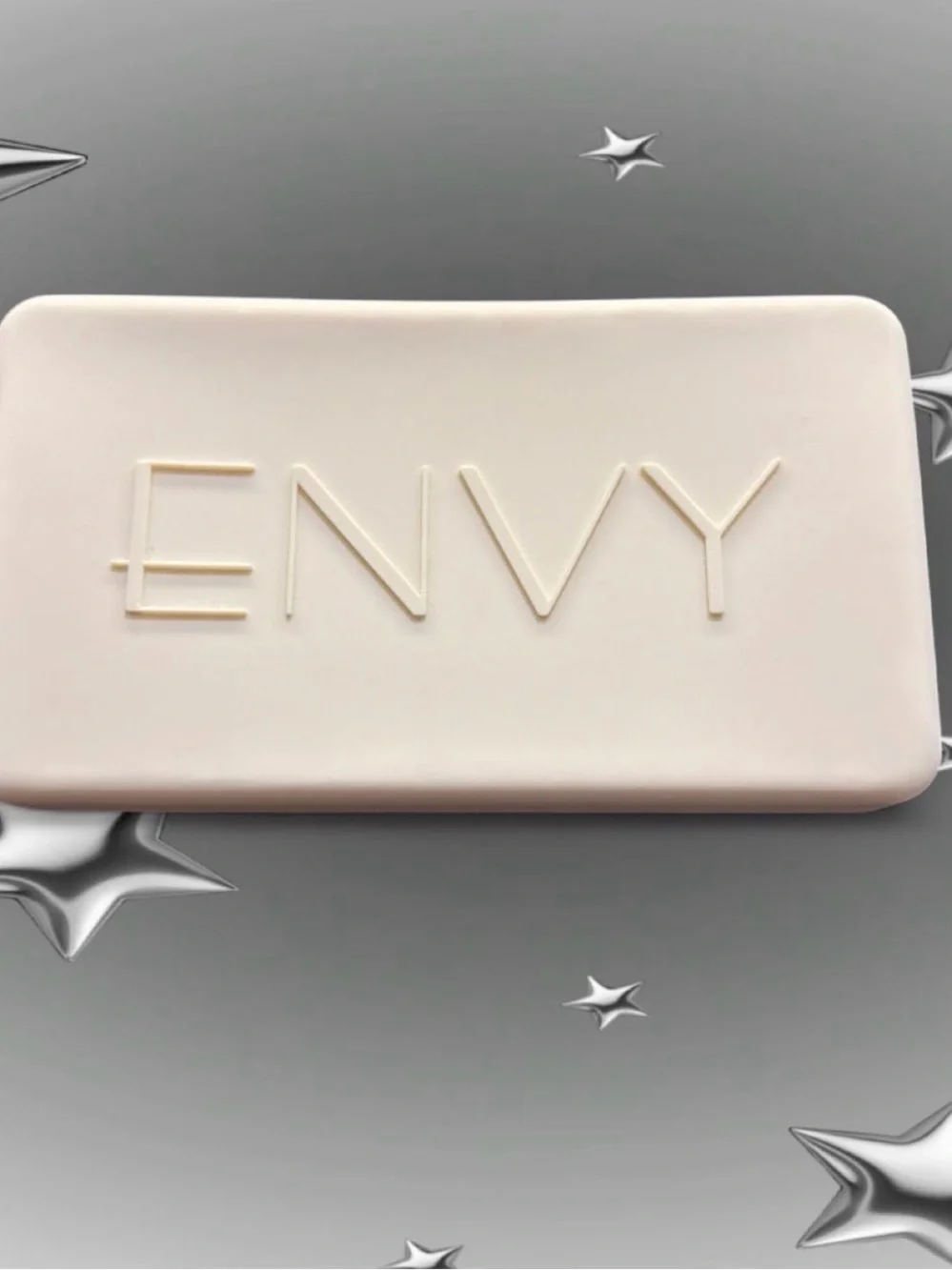 envy Cream Handle Makeup Brush Set with Pink-Tipped Bristles